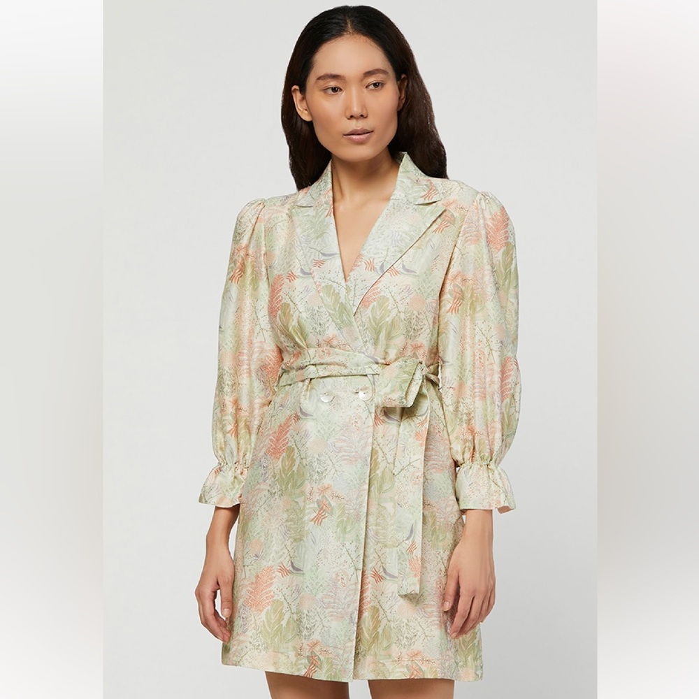 Meadow chanderi silk Tera blazer dress Indian Designer